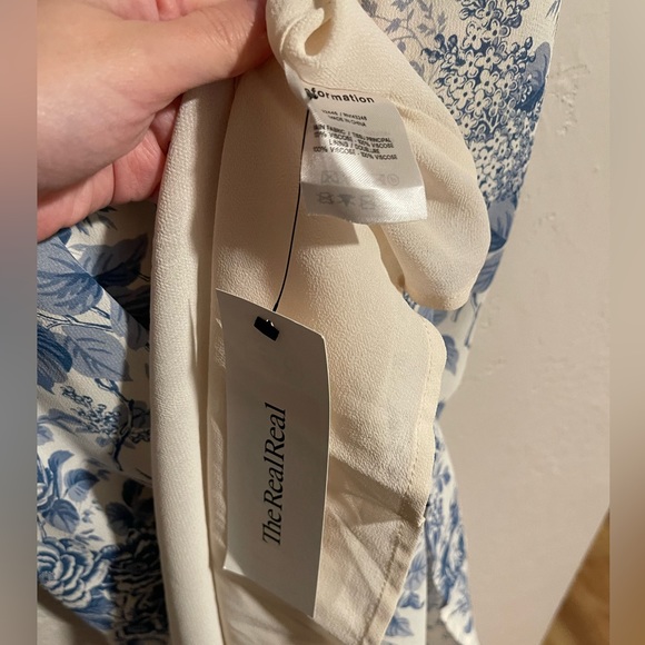 Reformation Blue Nikita Dress in Pompadour, Size 4 - Picture 6 of 9